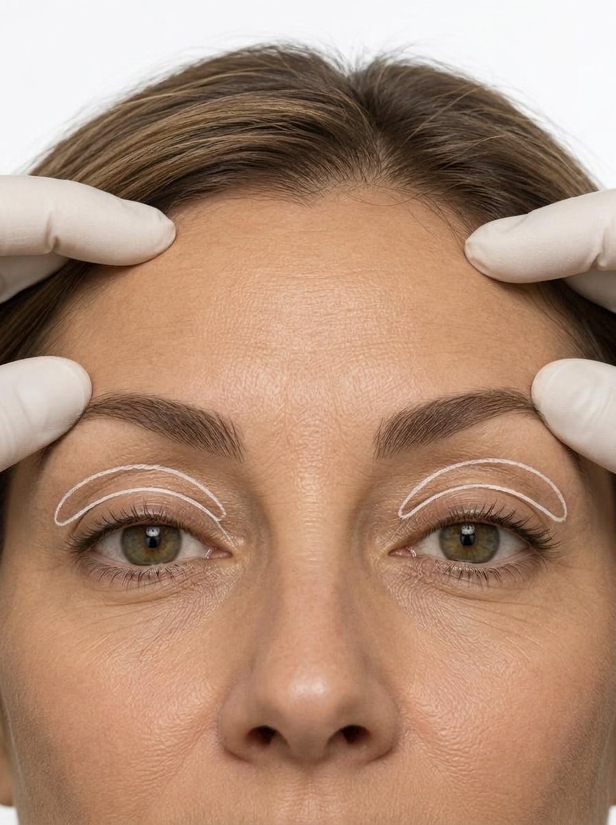 Área tratada na Blefaroplastia
