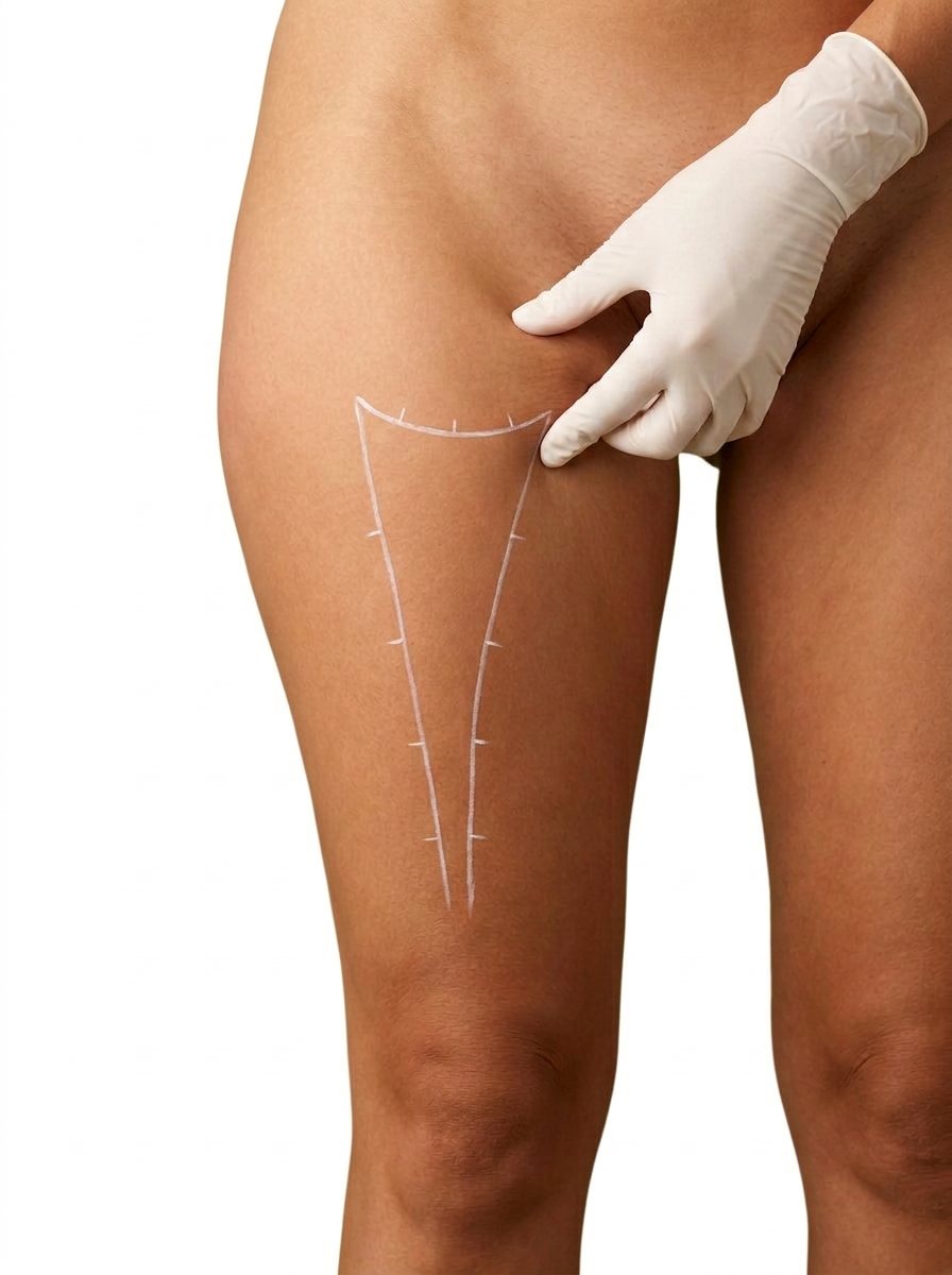 Área tratada na Coxoplastia