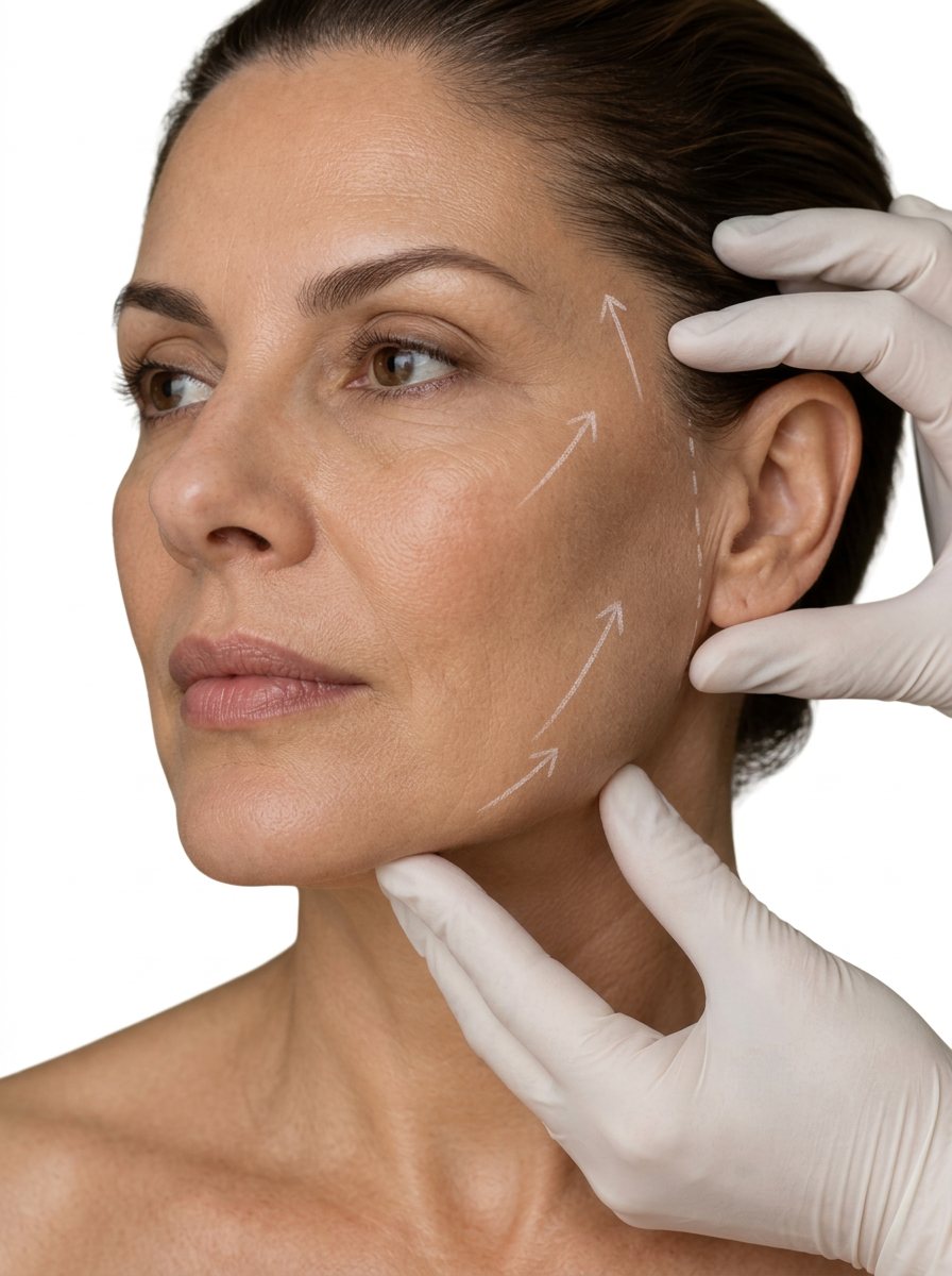 Área tratada na Lifting Facial