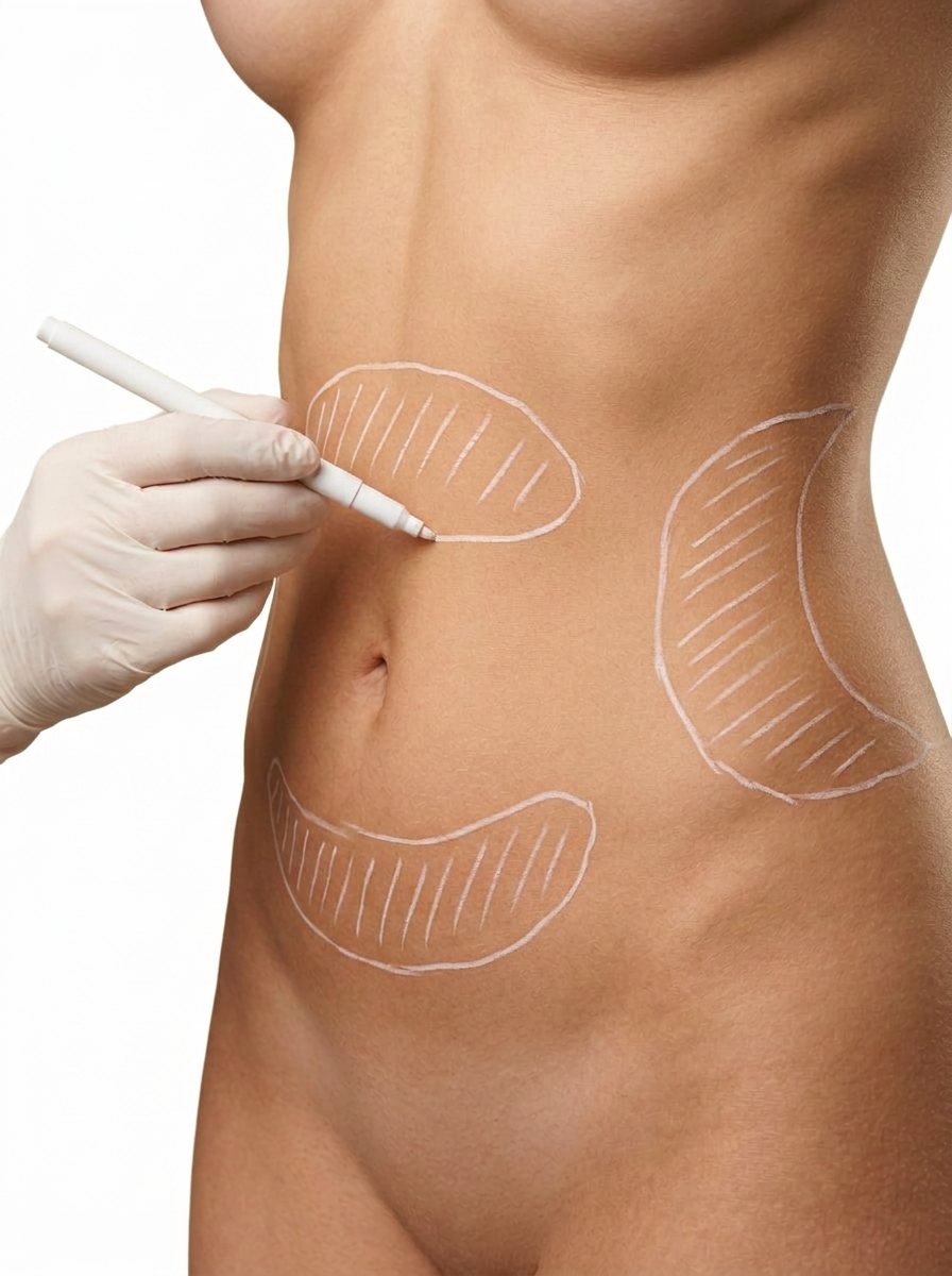 Área tratada na Lipoaspiração