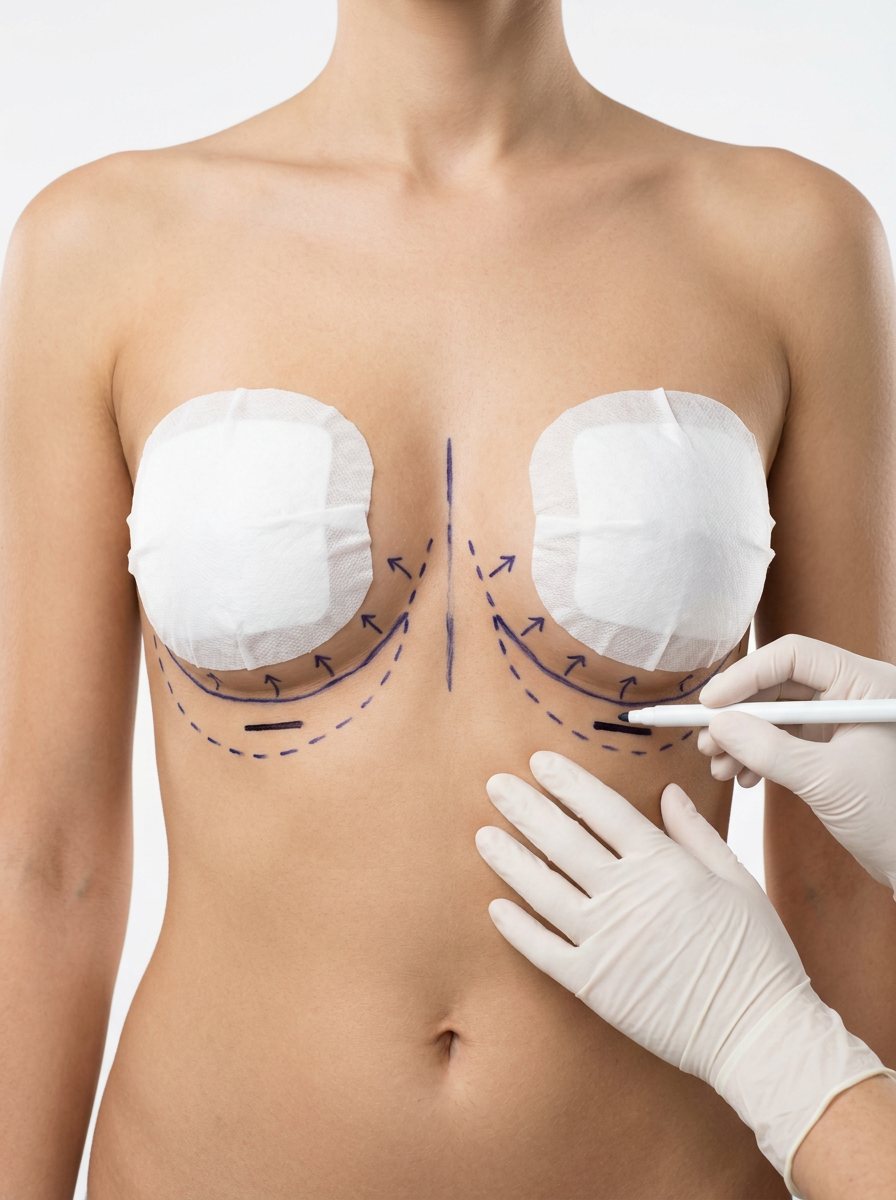 Área tratada na Mamoplastia de Aumento