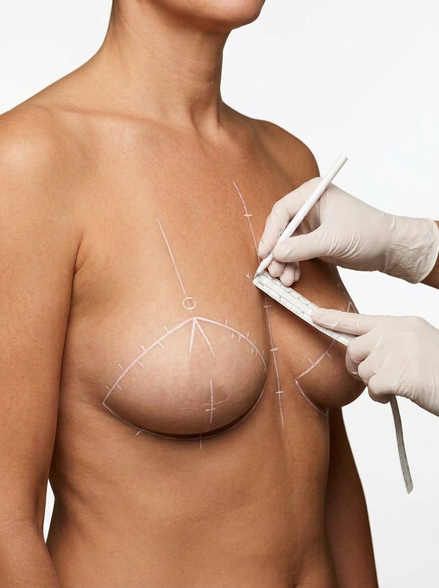 Área tratada na Mamoplastia Redutora