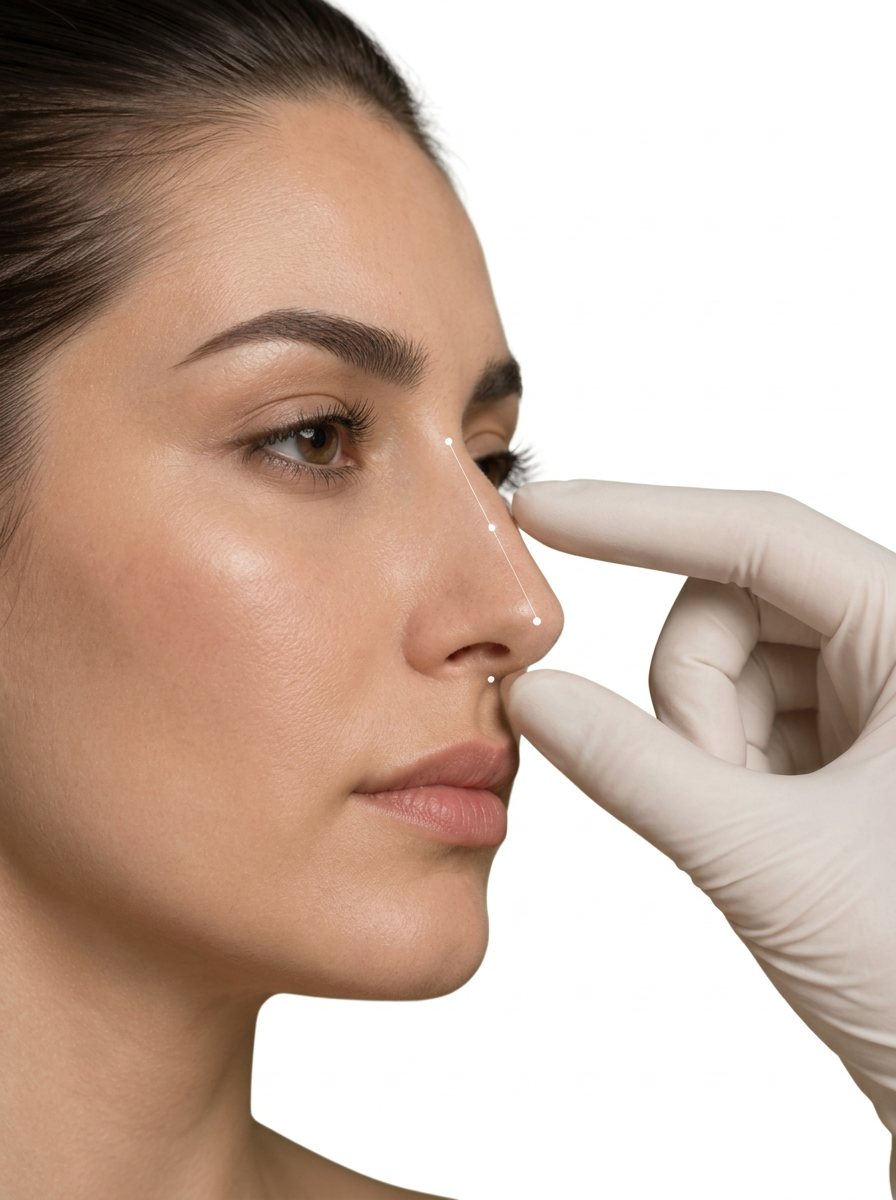 Área tratada na Rinoplastia